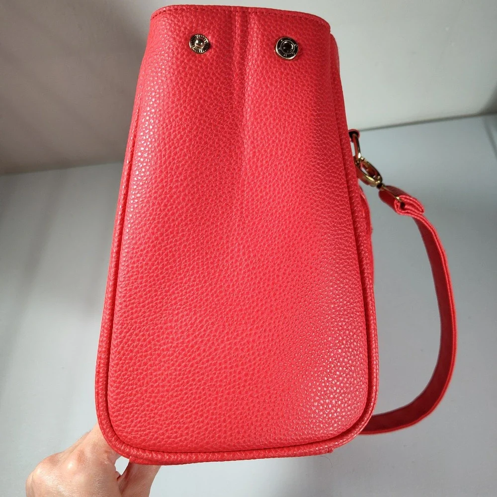 FOCO Washington Nationals MLB Red Pebbled Satchel Crossbody Bag Handbag Fan Gear